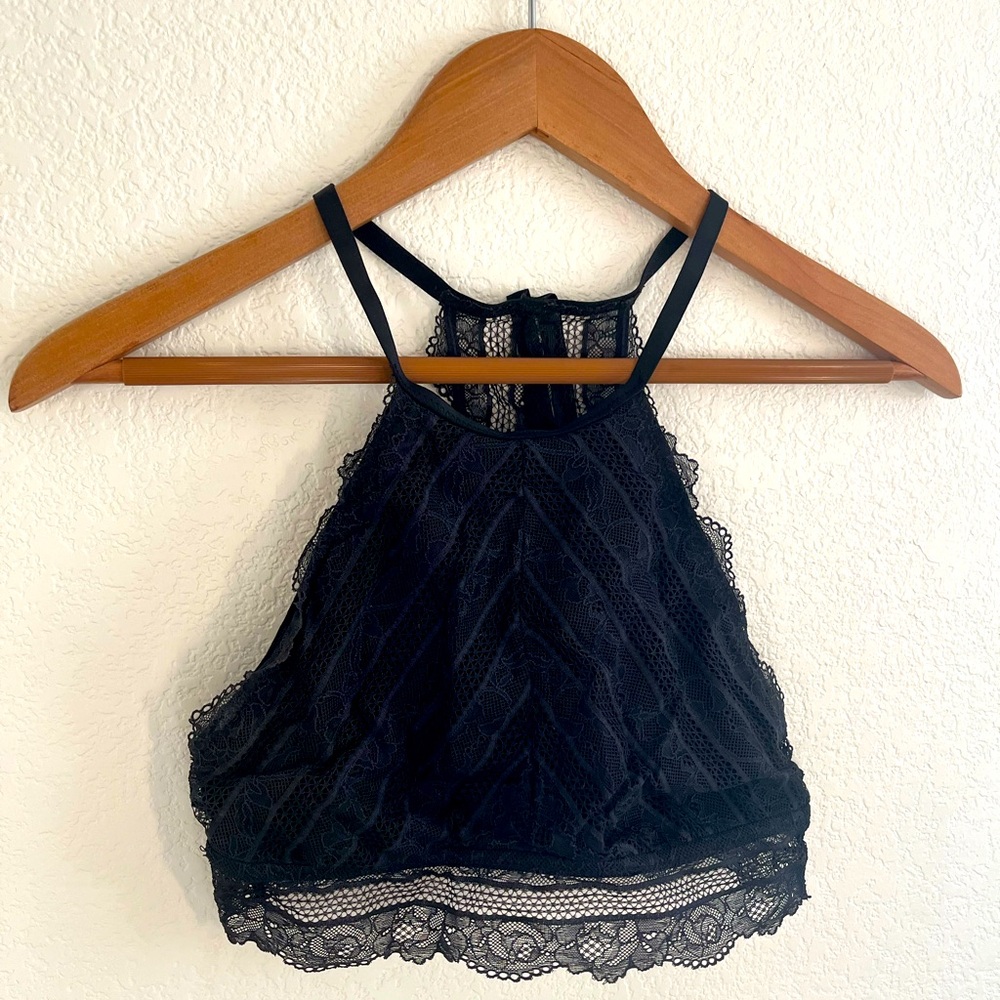 Black lace bralette